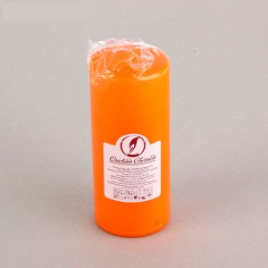 Свеча пеньковая 7х17 см, оранжевая